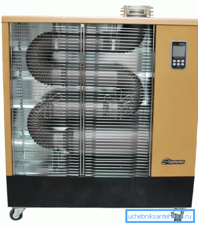 In the photo - diesel infrared heater