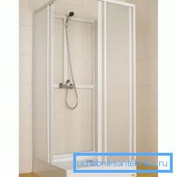 In the photo: 80 to 90 shower cabin is more spacious, even a small difference in size makes the system more convenient and practical.