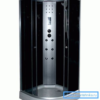 In the photo: a shower cabin with a low base 90 by 90 represents the optimal ratio of comfort and space saving In the photo: a shower cabin with a low base 90 by 90 represents the optimal ratio of comfort and space saving