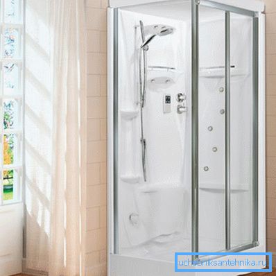 In the photo - shower with hydromassage. In the photo - shower with hydromassage.