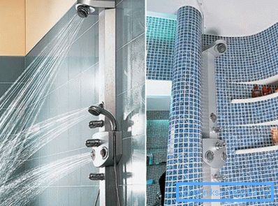 In the photo - shower panels for hydromassage procedures. In the photo - shower panels for hydromassage procedures.