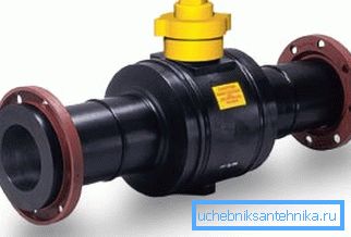In the photo - flanged polyethylene valve In the photo - flanged polyethylene valve