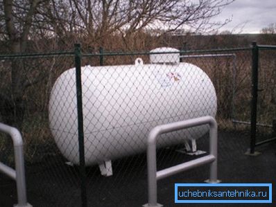 In the photo - liquefied gas storage tank In the photo - liquefied gas storage tank