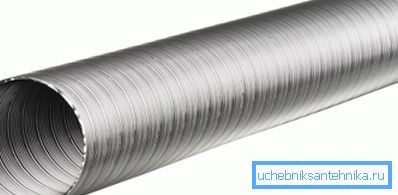 Corrugated semi-flexible pipes on the photo Corrugated semi-flexible pipes on the photo