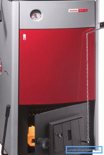 The photo clearly shows the thermostat regulating the position of the blower.