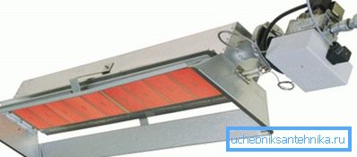 In the photo - a gas infrared emitter In the photo - a gas infrared emitter