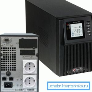 In the photo - an uninterruptible power supply, which will ensure the operation of the boiler in the event of a power outage