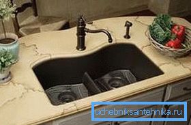 In the photo - the product is installed below the countertop. In the photo - the product is installed below the countertop.