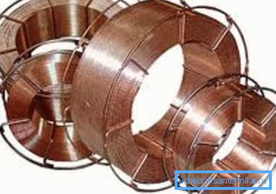 The photo shows the wire for welding The photo shows the wire for welding