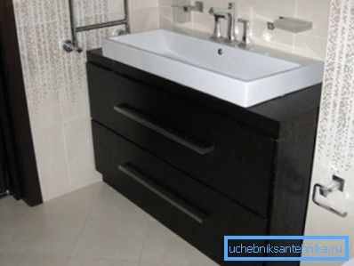 The photo shows a cabinet with a false sink. The photo shows a cabinet with a false sink.