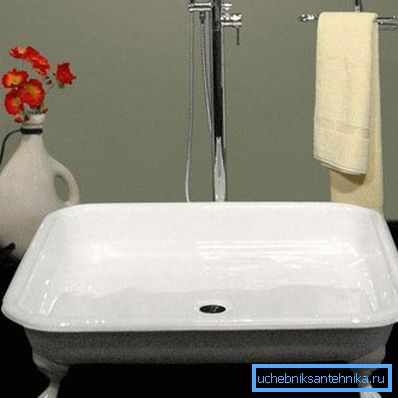 In the photo - classic cast iron shower trays 90x90 cm In the photo - classic cast iron shower trays 90x90 cm