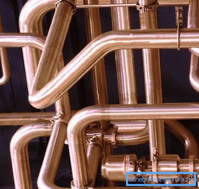 In the photo - copper heating system In the photo - copper heating system