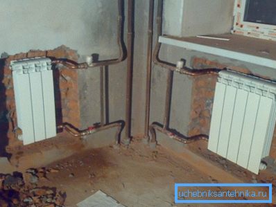 In the photo - the most correct connection diagram of radiators. In the photo - the most correct connection diagram of radiators.