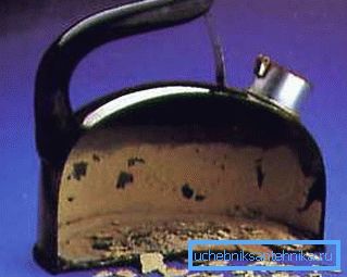 On the photo - scum after boiling hard water On the photo - scum after boiling hard water