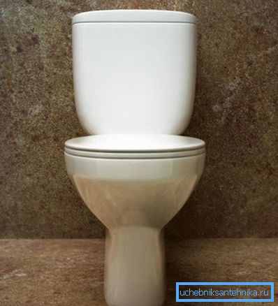 The photo - floor toilet in a modern version.