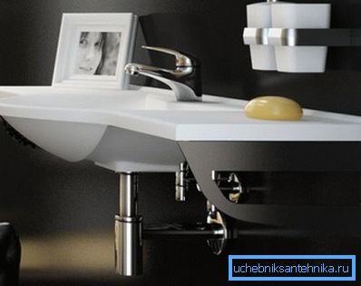 On the photo - external chrome sink for sink On the photo - external chrome sink for sink