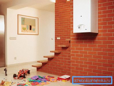 In the photo - wall gas boiler In the photo - wall gas boiler