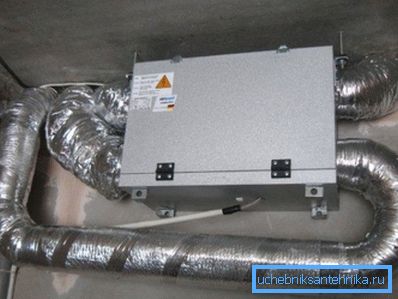 In the photo - equipment for forced air in the room In the photo - equipment for forced air in the room