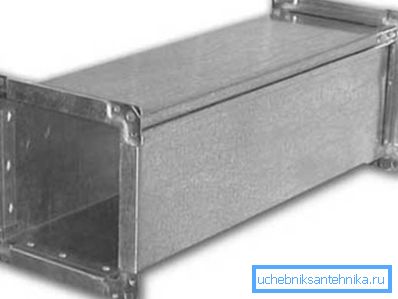 On the photo - galvanized duct On the photo - galvanized duct