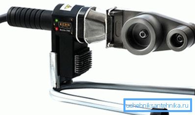 On the photo - a soldering iron for pipes