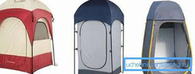 On the photo - portable cabins in the form of tents. On the photo - portable cabins in the form of tents.