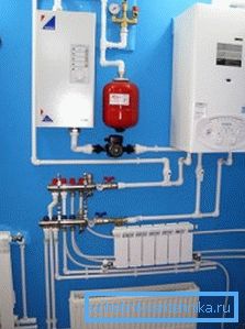 In the photo - the connection of the electric boiler is completed. In the photo - the connection of the electric boiler is completed.