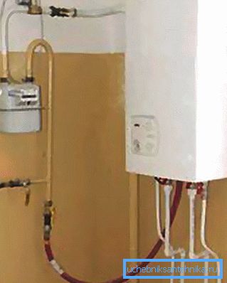 In the photo - gas supply in the apartment