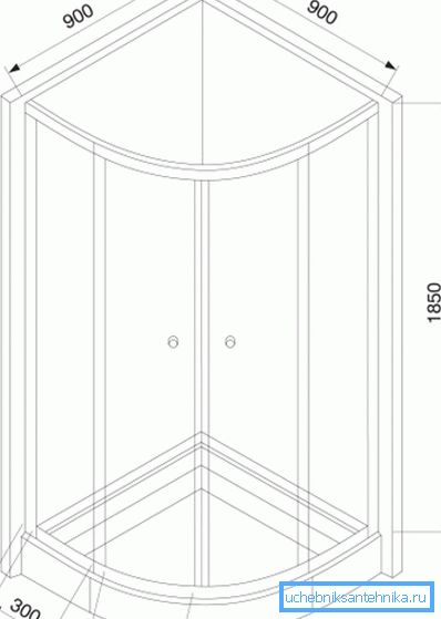 The photo shows the drawing and the main dimensions of the open booth. The photo shows the drawing and the main dimensions of the open booth.