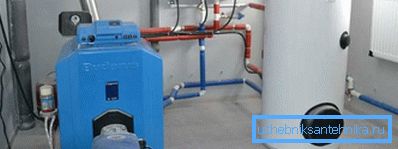 The photo shows the German diesel boiler Buderus. The photo shows the German diesel boiler Buderus.