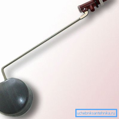 In the photo - the float of the drain valve with a rocker In the photo - the float of the drain valve with a rocker