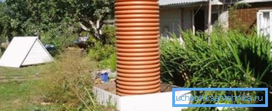 The photo shows a seamless pipe for the accumulation of water. The photo shows a seamless pipe for the accumulation of water.