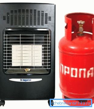 The photo shows a device operating from a gas cylinder. The photo shows a device operating from a gas cylinder.