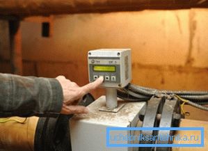In the photo - metering device installed on the central collector In the photo - metering device installed on the central collector
