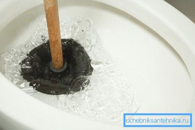 In the photo - the use of plunger In the photo - the use of plunger