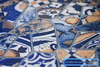 In the photo - an example of facing tile fight