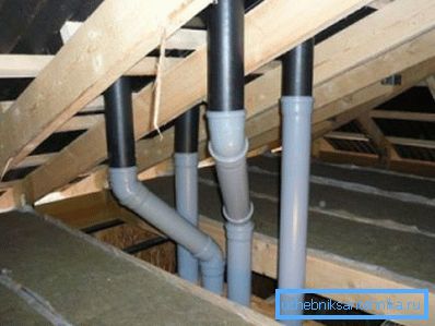 In the photo - an example of a successful placement of ventilation, the pipes pass between the battens and do not rest against the rafters. In the photo - an example of a successful placement of ventilation, the pipes pass between the battens and do not rest against the rafters.