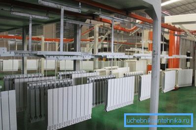 In the photo: the production of heating devices In the photo: the production of heating devices
