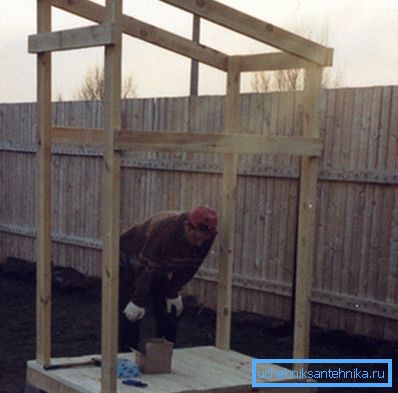 In the photo, the process of construction of the frame. In the photo, the process of construction of the frame.