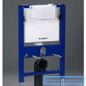 On the photo - a frame for fixing the toilet On the photo - a frame for fixing the toilet