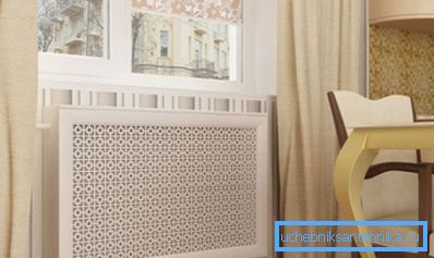 On the photo - radiator located under the window. On the photo - radiator located under the window.