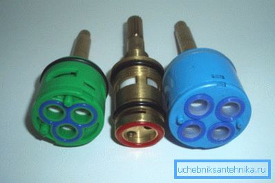 In the photo - various types of spare parts for mixers In the photo - various types of spare parts for mixers