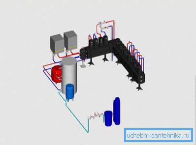 In the photo is a real working sketch of the boiler room. In the photo is a real working sketch of the boiler room.
