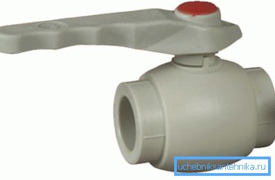 In the photo - manual valve
