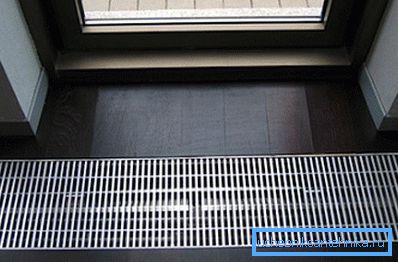 On a photo - the hidden floor convector