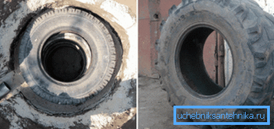 On the photo - drain pit of tires On the photo - drain pit of tires