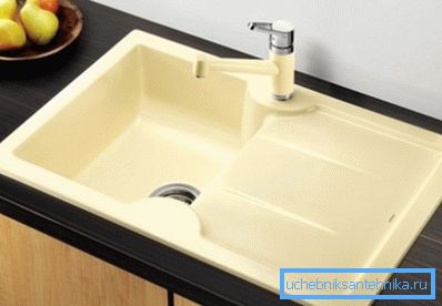 In the photo - a modern ceramic sink.