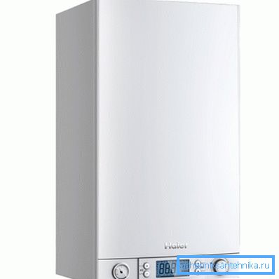 In the photo - a modern gas boiler In the photo - a modern gas boiler