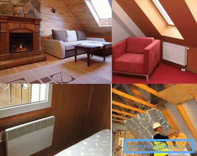 In the photo - methods of heating the attic floor In the photo - methods of heating the attic floor