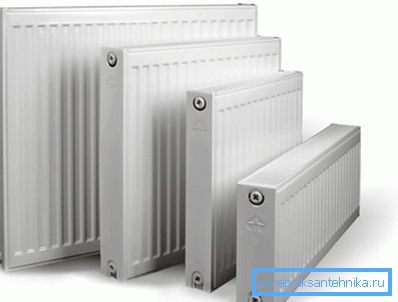 In the photo - steel panels for heating In the photo - steel panels for heating
