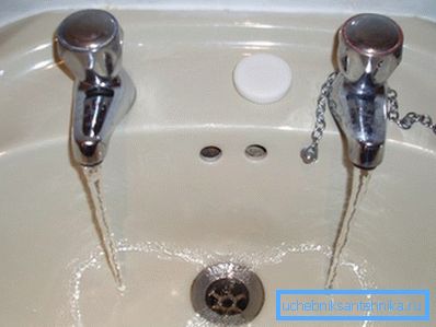 Pictured is a UK-typical bathroom sink.